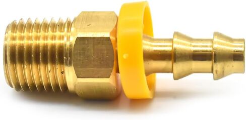تركيبات خرطوم نحاسي سهلة القفل من Interstate Pneumatics FL144، موصلات، قضيب قفل دفع 1/4 بوصة × نهاية ذكر NPT 1/4 بوصة in Kuwait