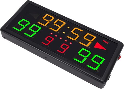 VINGVO Portable Digital Score Board, 12/24H Clock Countdown Timer LED Scorekeeper with Remote Control 2000mAh Battery, Ideal for Basketball, Volleyball, Tennis & Indoor Sports in Kuwait