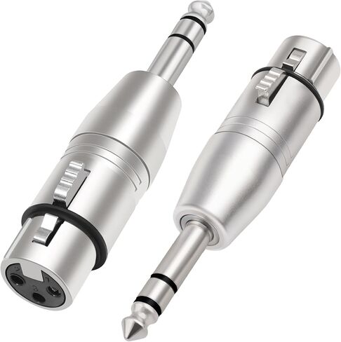 6.35mm Male to XLR Male Adapter and TRS to XLR Female Connector for Mixers 2pcs in Saudi Arabia