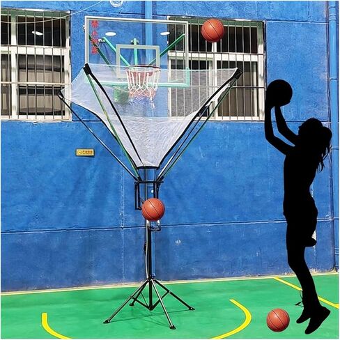 Basketball Hoop Return Attachment - Shooting Practice Returner, Portable Indoor Outdoor Net System, Floor Rebounder Training Catcher Machine in Kuwait