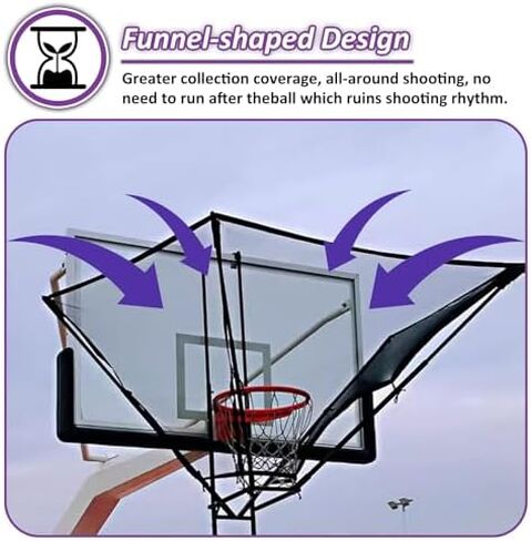 آلة إطلاق النار المحمولة من Shot Basketball Returner Rebounder لمرفق العودة الداخلي والخارجي مع شلال دوار مع حقيبة تخزين in Kuwait