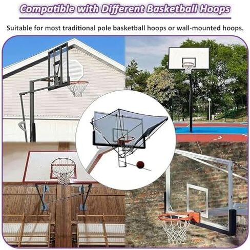 آلة إطلاق النار المحمولة من Shot Basketball Returner Rebounder لمرفق العودة الداخلي والخارجي مع شلال دوار مع حقيبة تخزين in Kuwait