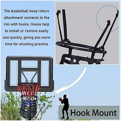 Basketball Returner Attachment for Effortless Shooting Practice for Outdoor Training No Ball Pickup Needed for Adults & Coaches in Kuwait
