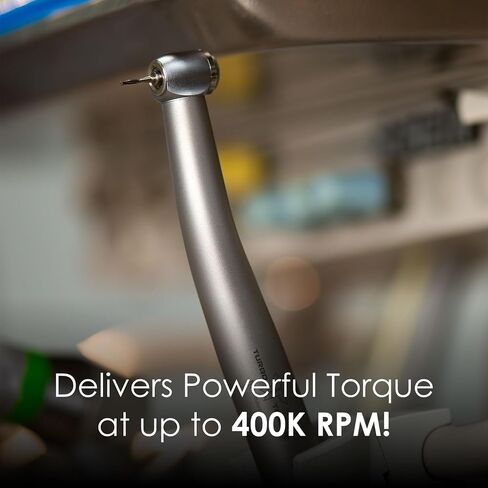 Medidenta Turbo Torque 1000 Airturbine قبضة أسنان عالية السرعة - 400,000 دورة في الدقيقة، رذاذ الماء بأربعة منافذ، زر ضغط، هندسة يابانية in Kuwait