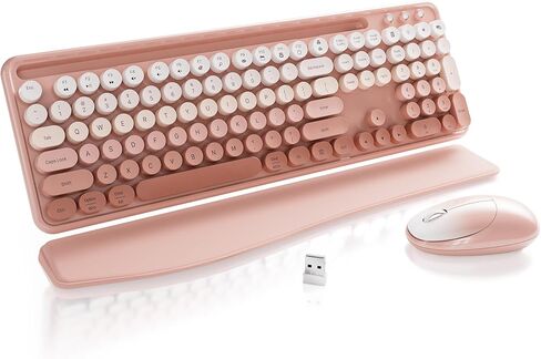 Retro Keyboard and Mouse Wireless Green Gradient in Kuwait
