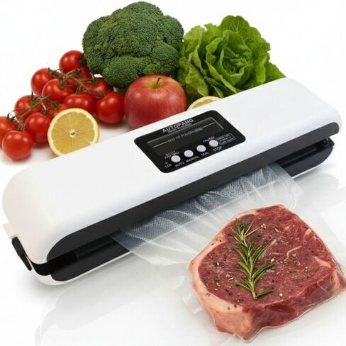 Vacuum Sealer Machine 85Kpa One-Touch Food Saver with 20 Bags | Vacuum Sealing Machine, Food Vacuum Sealer, Food Storage, Meal Prep, Food Preservation, Freezer Storage, in Kuwait