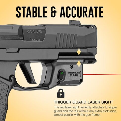 WARRIORLAND Red Laser Sight Fit P365X-Macro with Kydex Holster, First Red Beam Sight with Power Indicator P365 X Macro Laser with IWB Holster Right Hand, WLS- 109 w/ P365X Macro Holster in Kuwait