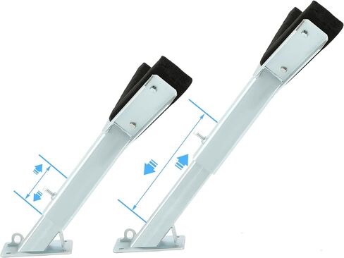 ALMULOO Adjustable Boat Trailer Bow Rest Catcher Compatible with 3" Wide Trailer Tongues (3x3 or 3x4), Includes Steel Bracket Assembly, Silver Finish in Kuwait