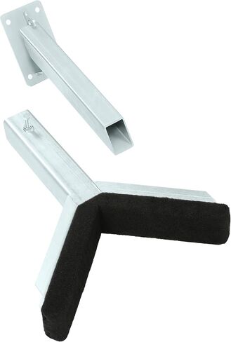 ALMULOO Adjustable Boat Trailer Bow Rest Catcher Compatible with 3" Wide Trailer Tongues (3x3 or 3x4), Includes Steel Bracket Assembly, Silver Finish in Kuwait