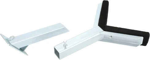 ALMULOO Adjustable Boat Trailer Bow Rest Catcher Compatible with 3" Wide Trailer Tongues (3x3 or 3x4), Includes Steel Bracket Assembly, Silver Finish in Kuwait