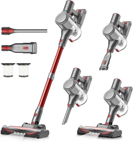 Zefiro Cordless Vacuum Cleaner for Home,450W /40Kpa 50Mins Stick Vacuum,Anti-Tangle 1.5L Dust Cup, Rechargeable Wireless Handheld Vacuum for Pet Hair/Carpet/Floor in Kuwait