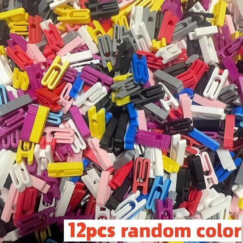 12Pcs Random Color Snack Bag Sealing Clips, Durable Plastic Food Sealer, Lightweight Kitchen Gadgets for Fresh Keeping in Kuwait
