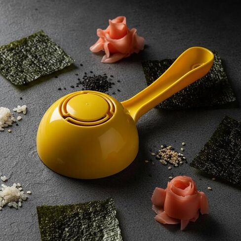 Yellow Rice Paddle Scoop Mold For Rice Ball Making, Non-stick Sushi Mold Rice Ball Scooper Rice Spatula Kitchen Gadge Yellow for Home Kitchen Restaurant Sushi Making in Kuwait