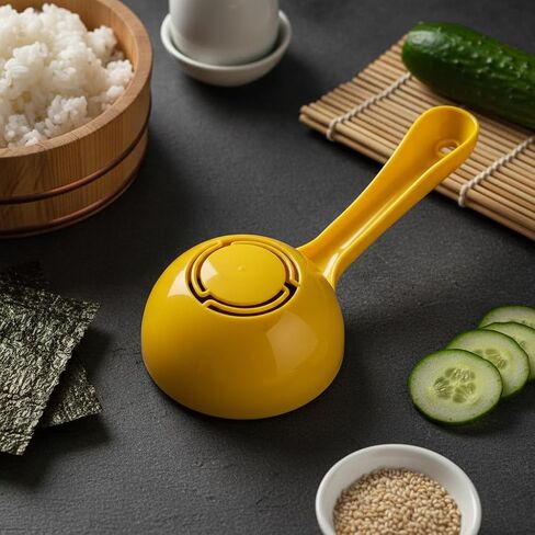 Yellow Rice Paddle Scoop Mold For Rice Ball Making, Non-stick Sushi Mold Rice Ball Scooper Rice Spatula Kitchen Gadge Yellow for Home Kitchen Restaurant Sushi Making in Kuwait