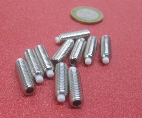18-8 Stainless Steel Nylon Tip Set Screw 1/4-28 x .750" Thread Length 10 pcs in Saudi Arabia