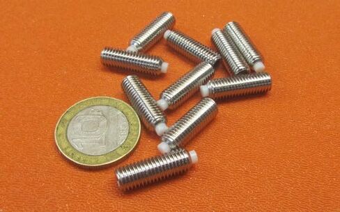 18-8 Stainless Steel Nylon Tip Set Screw 1/4-28 x .750" Thread Length 10 pcs in Saudi Arabia