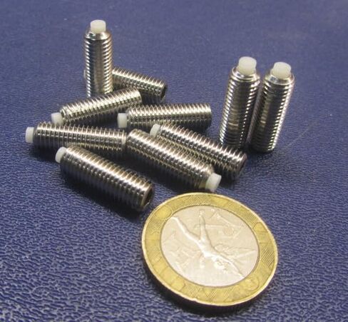 18-8 Stainless Steel Nylon Tip Set Screw 1/4-28 x .750" Thread Length 10 pcs in Saudi Arabia