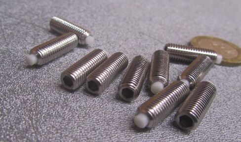 18-8 Stainless Steel Nylon Tip Set Screw 1/4-28 x .750" Thread Length 10 pcs in Saudi Arabia