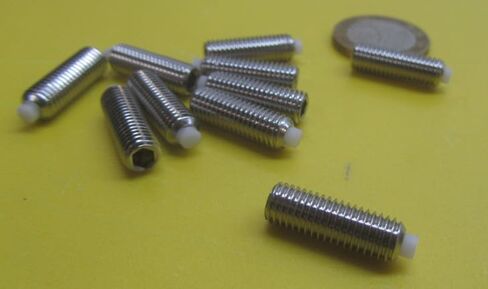 18-8 Stainless Steel Nylon Tip Set Screw 1/4-28 x .750" Thread Length 10 pcs in Saudi Arabia