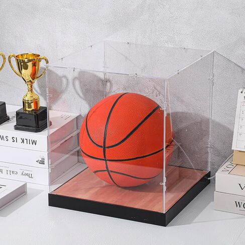 Novabright LED Light Basketball Display Case Clear Acrylic Basketball Box Basketballs Case Display Stand Holder for Autographed Sport Memorabilia, Dust Proof, UV Protection in Kuwait
