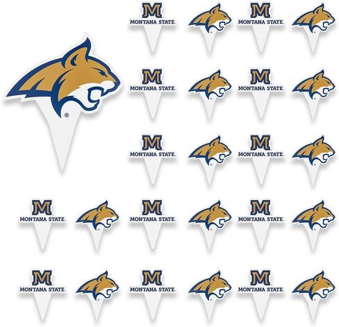 Desert Cactus Montana State University MSU Bobcats Food Picks, Cupcake and Cake Toppers, Cake Pop Sticks - 25 Pcs Party Supplies and Decorations in Kuwait