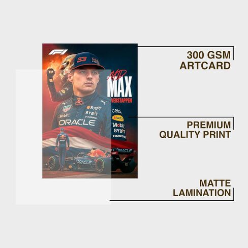CodersParadise F1 Racing Champion Inspired Poster Frame – A4 Premium Framed Wall Art, Formula Racing Car Decor for Bedroom, Office & Gaming Setup | High Speed Motorsport Wall Poster for Racing Fans, Gamers & Collectors with Modern Aesthetic Design and Bol in Kuwait