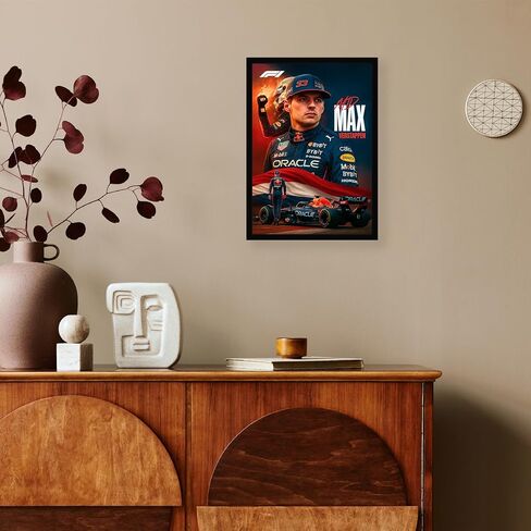 CodersParadise F1 Racing Champion Inspired Poster Frame – A4 Premium Framed Wall Art, Formula Racing Car Decor for Bedroom, Office & Gaming Setup | High Speed Motorsport Wall Poster for Racing Fans, Gamers & Collectors with Modern Aesthetic Design and Bol in Kuwait