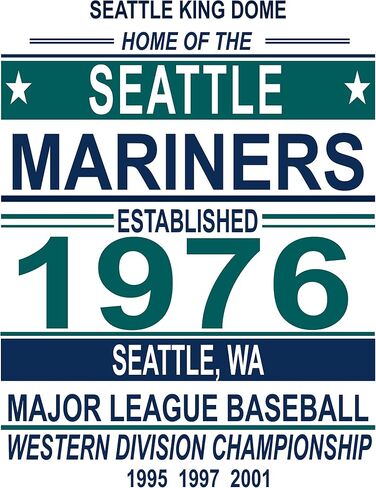 TnT Prints Seattle Mariners - Historic Baseball - Sports Fan 11x14 Matte Photo Print in Kuwait