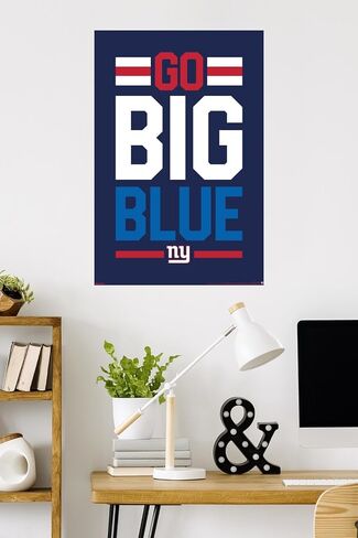 NFL New York Giants - Go Big Blue 26 Wall Poster, 34L" x 22.4W", Unframed Version in Kuwait