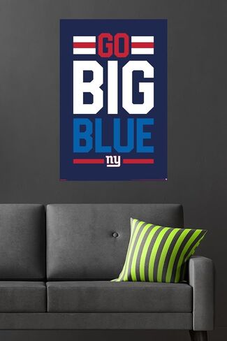NFL New York Giants - Go Big Blue 26 Wall Poster, 34L" x 22.4W", Unframed Version in Kuwait