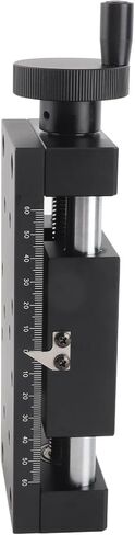 SPXKST80-50 Linear Sliding Table – 50mm Stroke, Hand Crank with Scale, Dovetail-Guided Stability, Gear Handle, Anodized Aluminum in Kuwait
