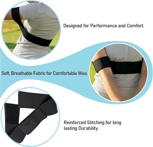 2 PCS Golf Training Aid, Swing Correction Arm Band,Golf Training Aid not Easily Sliding Down Arm,for Swing Correcting, Unisex in Kuwait