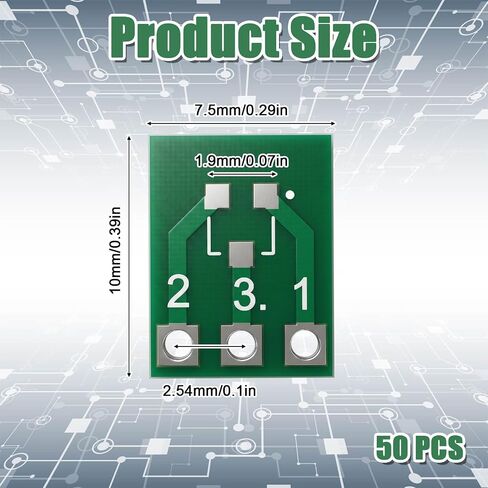50pcs Double-Sided SMD SOT23-3 to DIP SIP3 Adapter PCB Board DIY Converter Plate PCB for Sot23 in Saudi Arabia