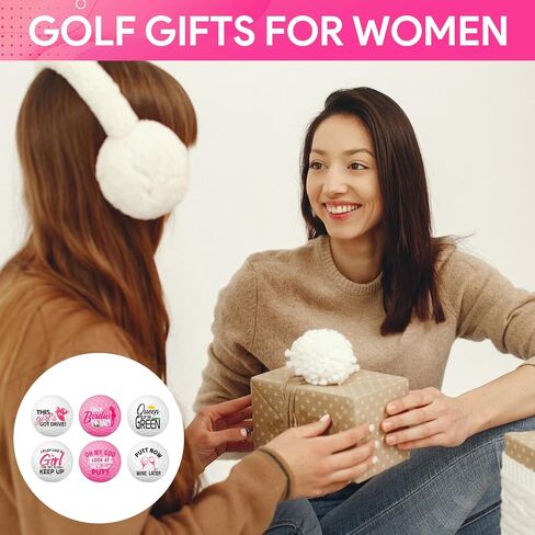13 Pcs Golf Gifts for Women, Pink Funny Golf Balls for Women with Tees and Gift Box, Golfing Lovers Golfers Balls, Birthday Festival Gifts for Golfers Friend Mom Coworker Employee in Saudi Arabia