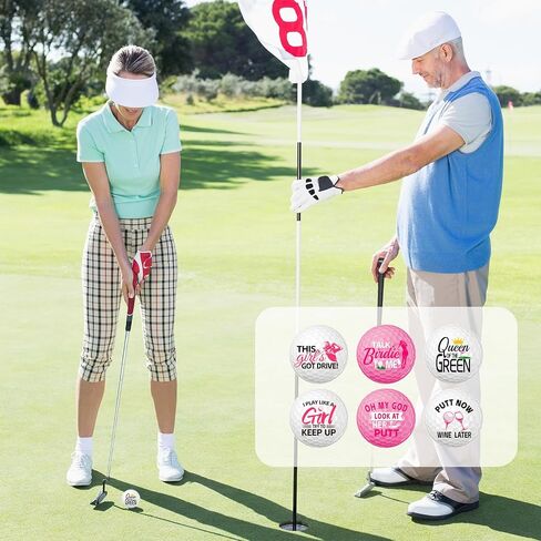 13 Pcs Golf Gifts for Women, Pink Funny Golf Balls for Women with Tees and Gift Box, Golfing Lovers Golfers Balls, Birthday Festival Gifts for Golfers Friend Mom Coworker Employee in Saudi Arabia