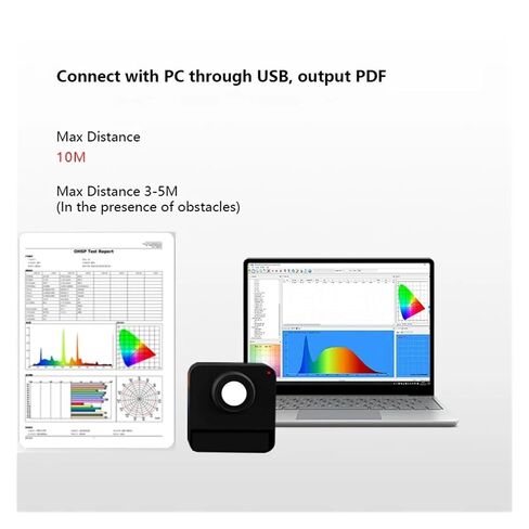 Handheld Spectrometer HPCS-310P 350-800nm Grow Light Flux Density Test PPFD PAR CCT CRI Lux Spectrum for LED Light Meter High Sensitivity, Low Error in Saudi Arabia