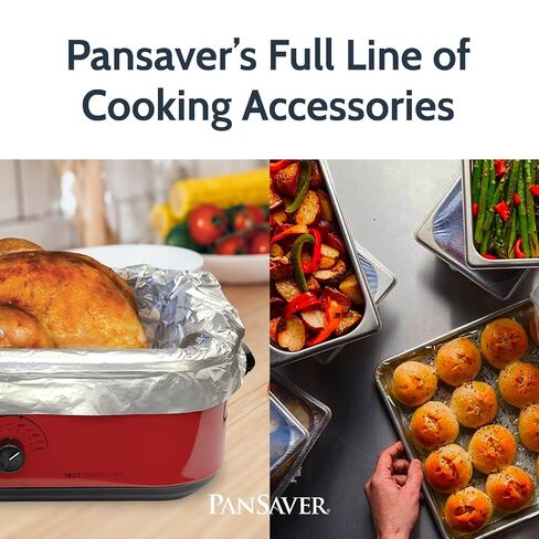 PanSaver Disposable Clear Third Pan Covers for Shrink Tight Food Storage & Easy Transportation - Commercial Food Cover (20 x 6 IN, 50 Pack) in Saudi Arabia