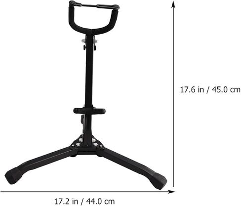 Toddmomy Portable Tenor Saxophone Stand Storage Rack Ground Tripod Holder Black Accessory for Performance and Practice in Kuwait