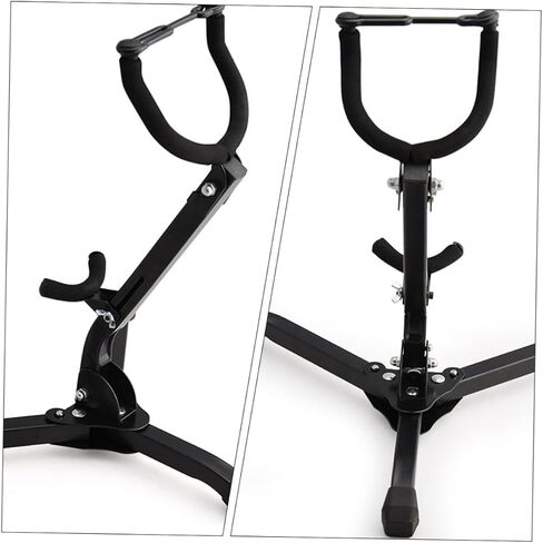 Toddmomy Portable Tenor Saxophone Stand Storage Rack Ground Tripod Holder Black Accessory for Performance and Practice in Kuwait