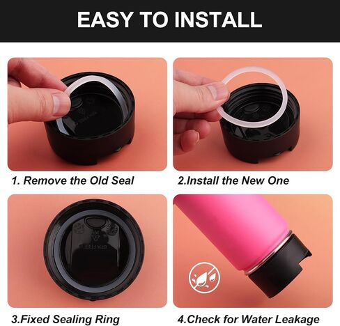 Silicone Ring for Hydro Flask Wide Mouth Flip Sip Coffee Lid, Rubber Seal Gasket for Hydro Flask Coffee Tumbler Chug Cap, Leak Proof O-Ring, Rubber Sealing Insert Parts, White 6pcs in Kuwait