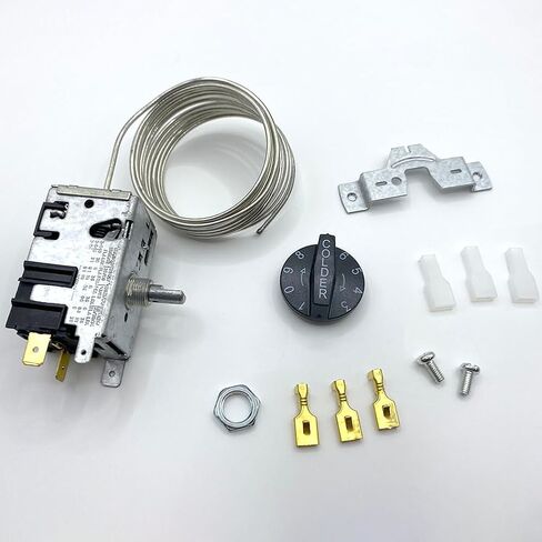 800366 Temperature Controler Kit Compatible with True Refrigerator, Refrigerator Thermostat with 76in Coil Sensing, Replaces 077B6806 077B7172 988282 in Kuwait