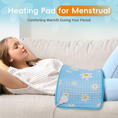 Comfytemp Heating Pad for Back & Period, FSA Eligible Electric Large Heat Pad, 2H Auto Off, Birthday Gifts for Women Men Mom Dad, HSA Approve Moist Neck Shoulder Legs Knee Heated Pad Washable, 12"x24" in Saudi Arabia