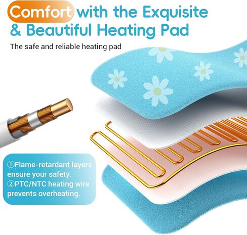 Comfytemp Heating Pad for Back & Period, FSA Eligible Electric Large Heat Pad, 2H Auto Off, Birthday Gifts for Women Men Mom Dad, HSA Approve Moist Neck Shoulder Legs Knee Heated Pad Washable, 12"x24" in Saudi Arabia