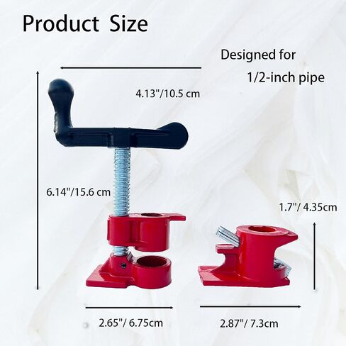 1/2"PIPE CLAMP FIXTURE,Heavy Duty Cast Iron Quick Release Pipe Clamps for Woodworking, Carpentry, Home Improvement, and DIY project.(1/2",6pack) in Kuwait