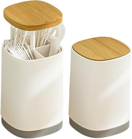Toothpick Holder, Portable Retractable Toothpick Dispenser Retro Pop Up Toothpick Case Storage Organizer for Kitchen (Grey) in Saudi Arabia