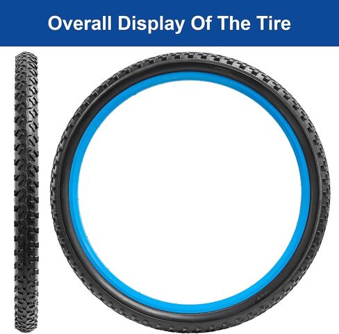 24x1.95 Bike Tire 24 inch Bicycle tire Suitable for 24 x 1.95 24x2.0 Off Road/Mountain Folding Replacement Bike Tire (Single) in Kuwait