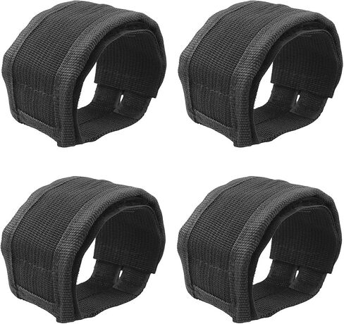 2 Pairs Bicycle Nylon Foot Straps Double Sided Adhesive Back Straps Fixed Gear Bicycle Pedal Fixing Straps Black in Kuwait