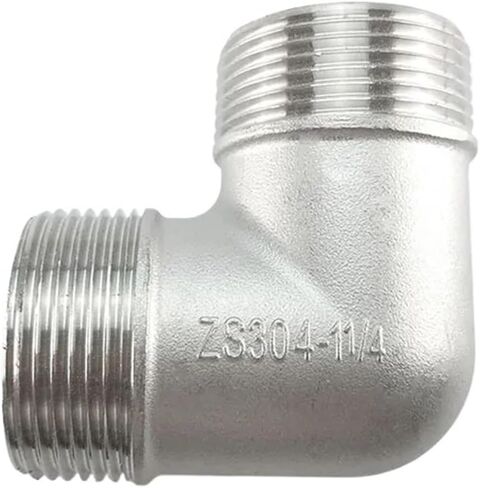 B S P الكوع 90 درجة بزاوية 304 الفولاذ المقاوم للصدأ ذكر تركيب الأنابيب الملولبة DN8 DN10 DN15 DN20 DN25(1/2") in Kuwait