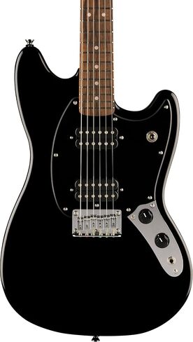 جيتار كهربائي Squier Sonic Mustang HH، مع ضمان لمدة عامين، أسود، لوحة أصابع الغار in Kuwait
