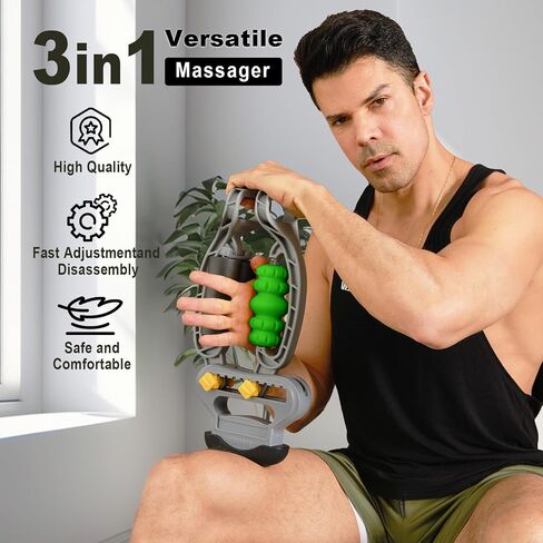 Hotwave Tennis Elbow Relief Massager للساق والذراع ، أسطوانة الرغوة القابلة للتعديل ، أسطوانة العضلات النقطة الزناد للعجول والساعد ، مدلك المعصم ، التنس واللاعب الكوع. in Kuwait